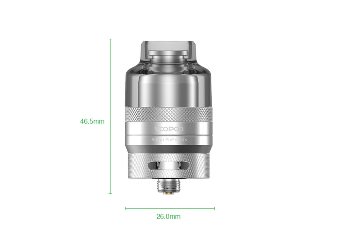 26 x 46,5 Millimeters Voopoo Rta Faden Pnp-Behälter-Ersatz des Hülsen-Behälter-2ml 510
