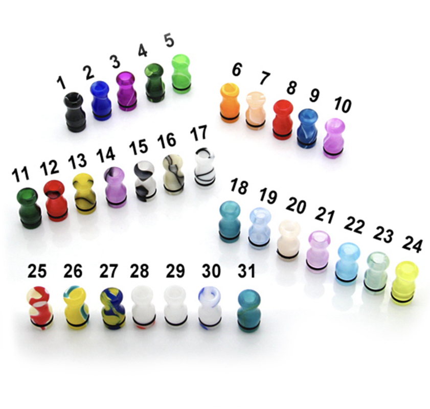 Bunte Vape Tropfenfänger-Spitzen Lelote/Acryl-510 Tropfenfänger-Spitze 1pcs/Boxes