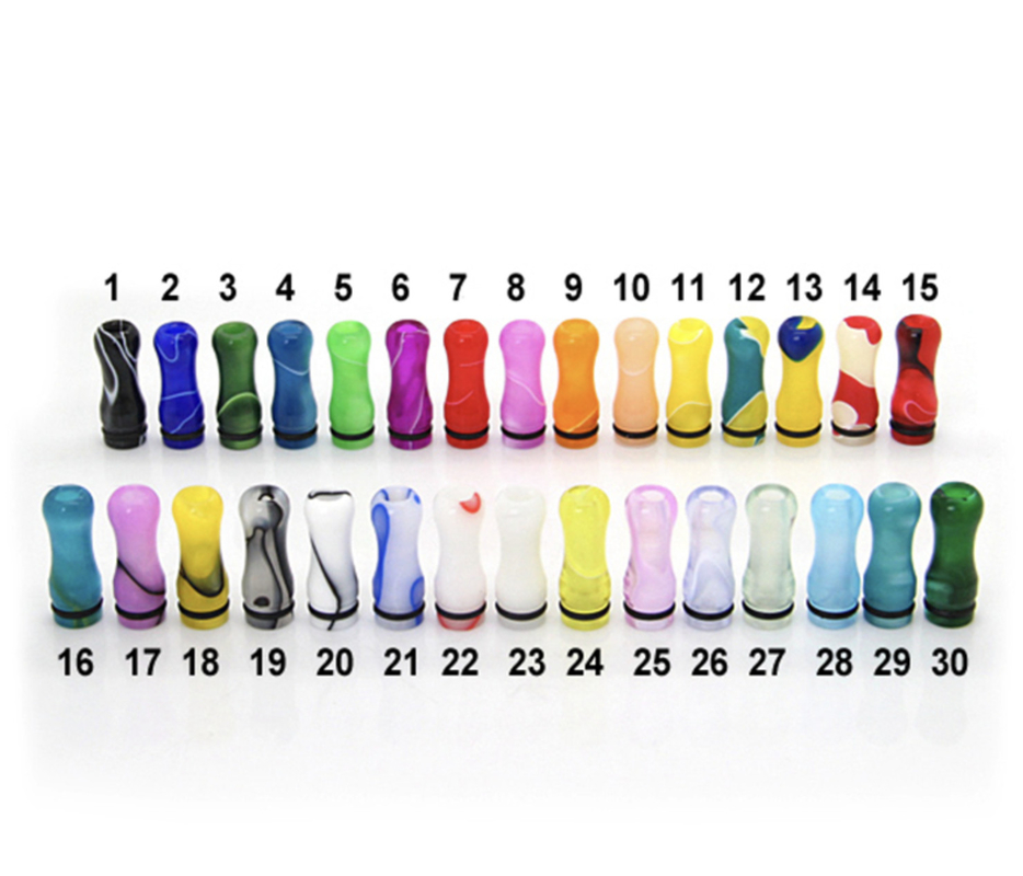Spitzt langer Acryltropfenfänger 510 buntes e-Zigaretten-Zerstäuber Vape-Mundstück