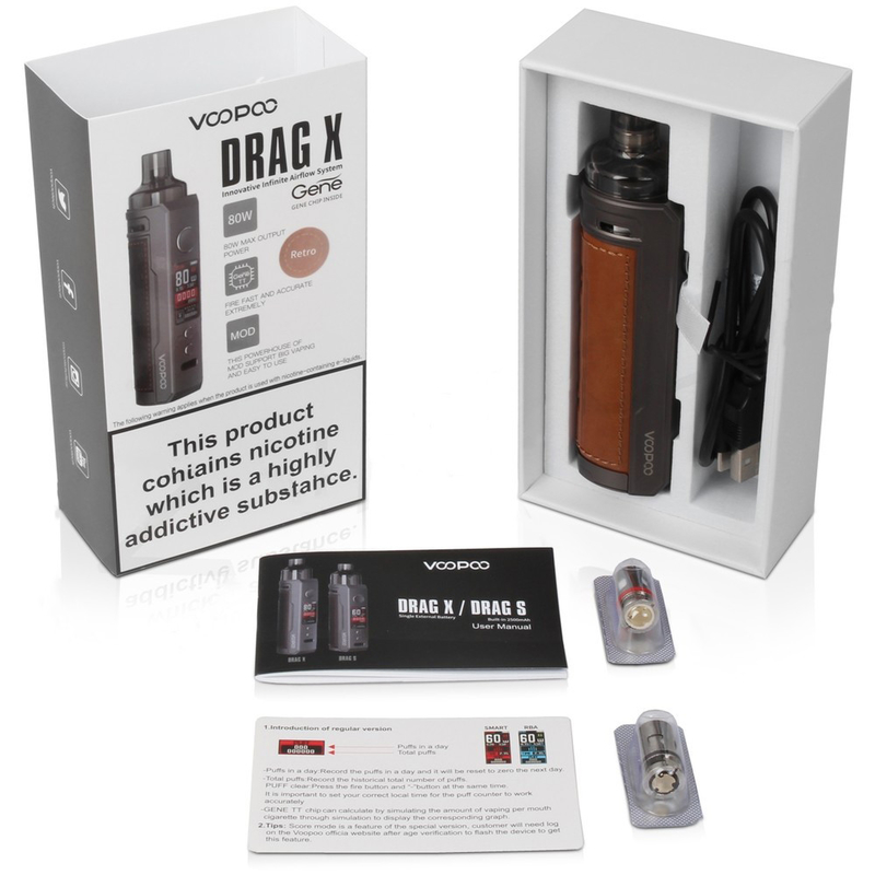 Voopoo schleppen x-18650 Umb. E Batterie 80w der Zigaretten-Starter-Ausrüstungs-4.5ml Vinci Coil Single 18650