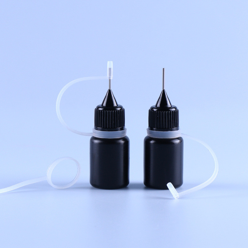Schwarze PET Nadel-Kappen-Spitze leerer Ring Ejuice Vape Juice Bottle Light Resistant Silicone