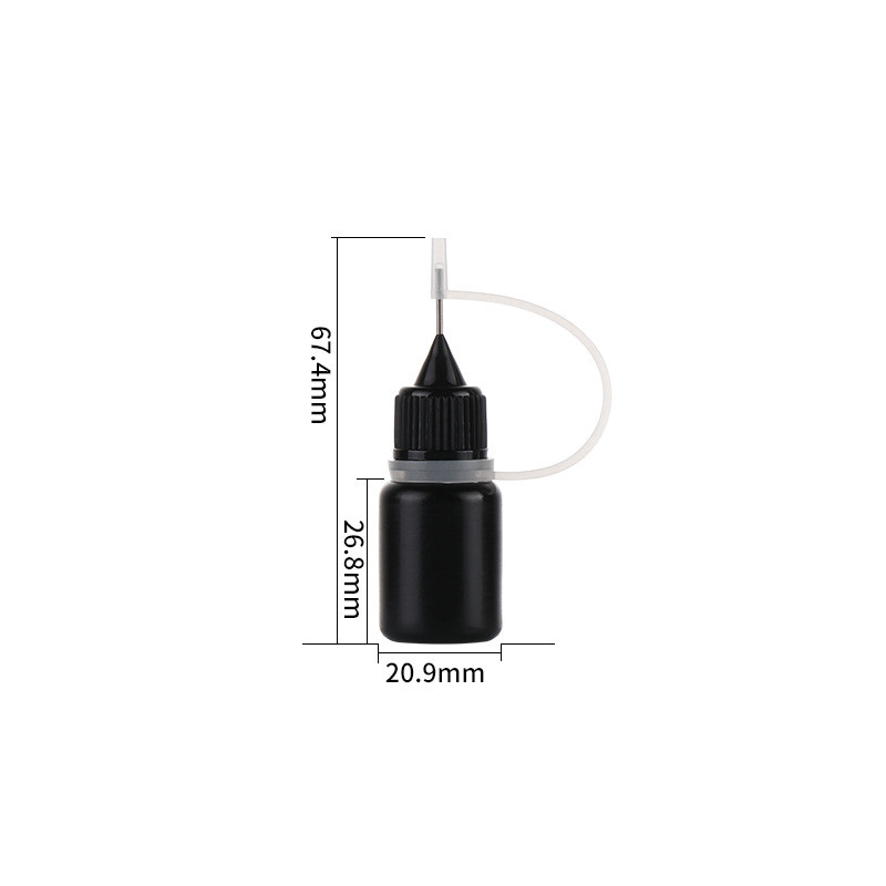 Schwarze PET Nadel-Kappen-Spitze leerer Ring Ejuice Vape Juice Bottle Light Resistant Silicone