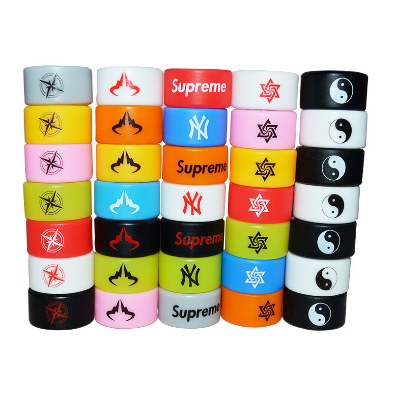 Buntes Gummi-Vape-Silikon Ring Band Superman Flash Captain
