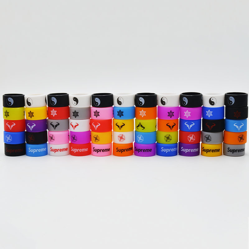 Buntes Gummi-Vape-Silikon Ring Band Superman Flash Captain