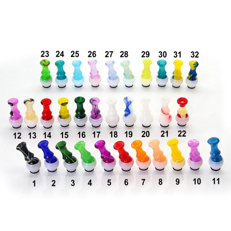 Spitzt langer Acryltropfenfänger 510 buntes e-Zigaretten-Zerstäuber Vape-Mundstück