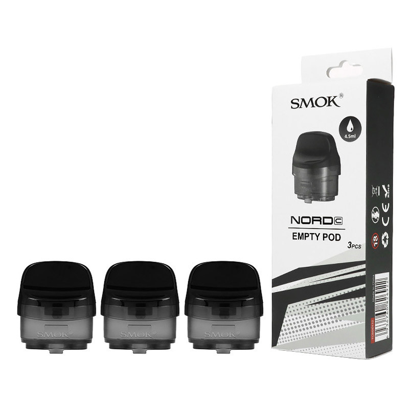 SMOK Nord C Leere Kapselpatrone 4,5 ml 3 Stück/Packung Oberfüllung Leere Kapseln