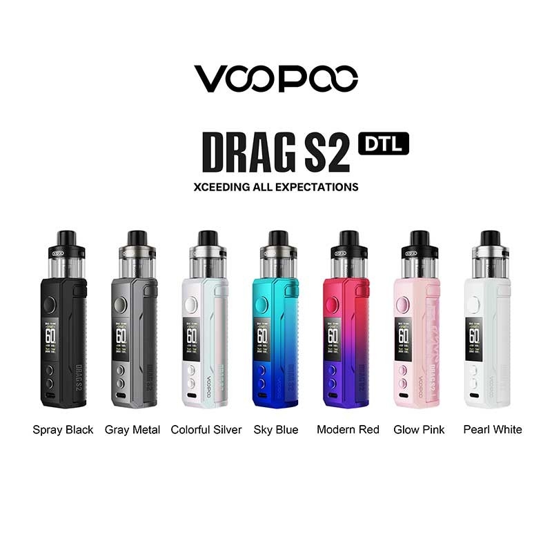 Voopoo Drag s2 Pod Mod Kit 60w mit PnP X Patrone DTL / MTL 2500mAh 5ml